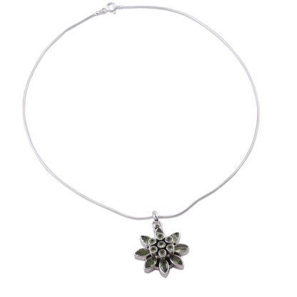 Sunflower Green Hand Crafted Women's Sterling Silver Peridot Jewelry