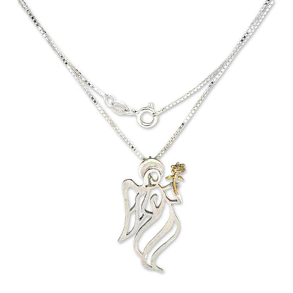 Gabriel the Archangel Sterling Silver Necklace