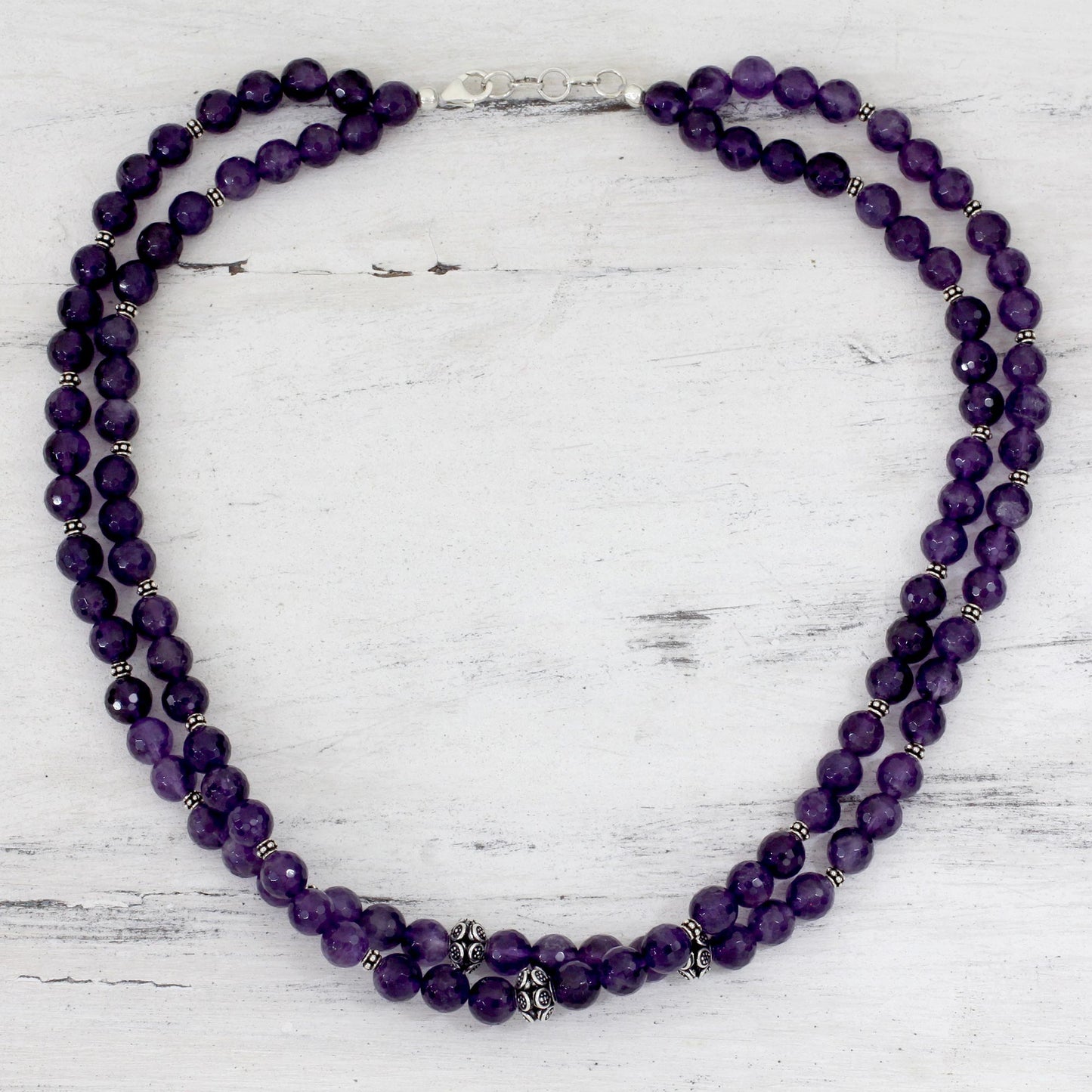 Wisdom's Fortune Amethyst strand necklace