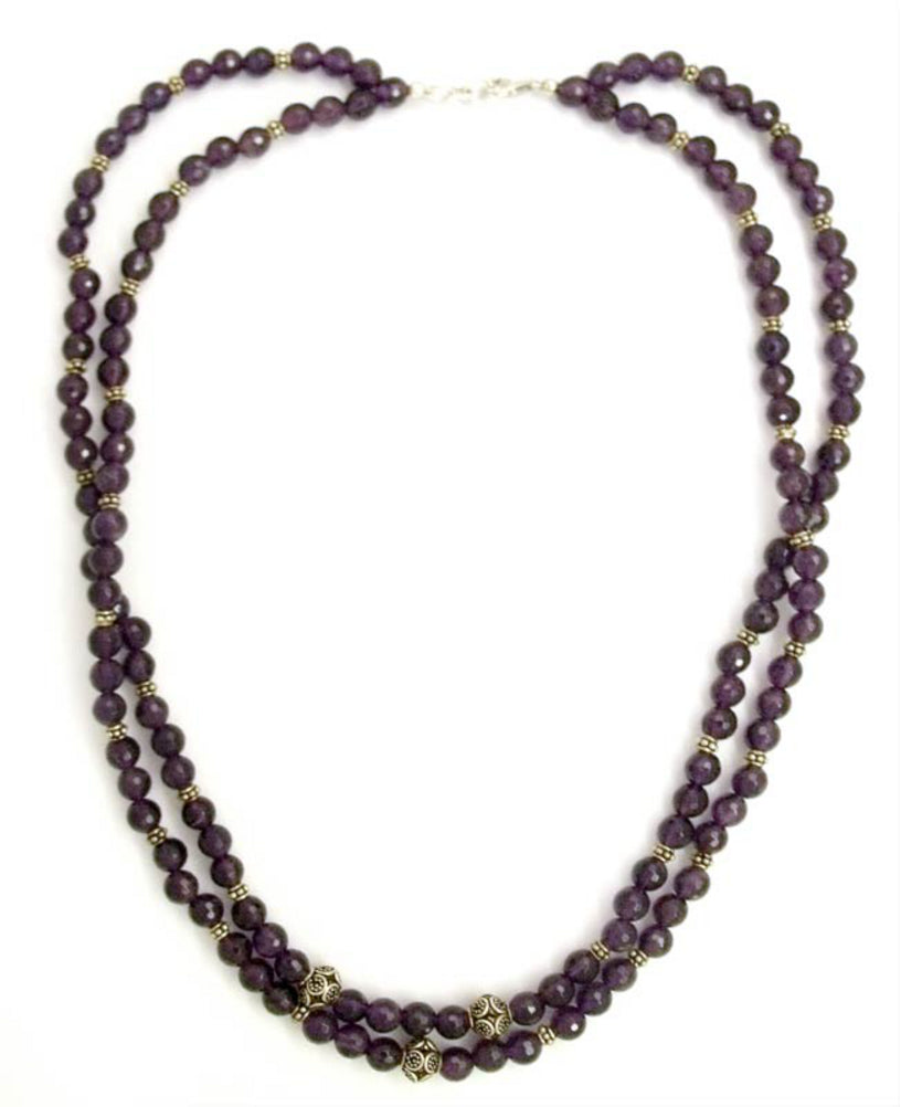 Wisdom's Fortune Amethyst strand necklace