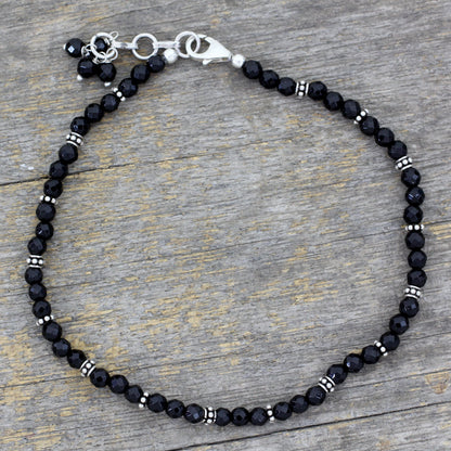 Midnight Grace Beaded Anklet