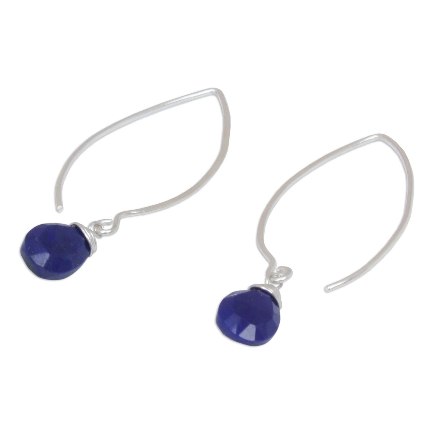 Sublime Sterling Silver & Lapis Lazuli Dangle Earrings