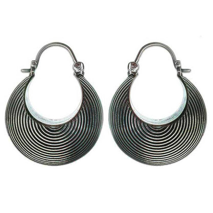 Hypnotic Moon Hoop Earrings