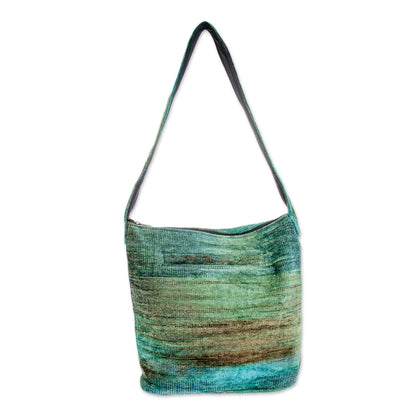 Jade Magic Bamboo Chenille Shoulder Bag