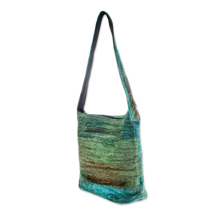 Jade Magic Bamboo Chenille Shoulder Bag