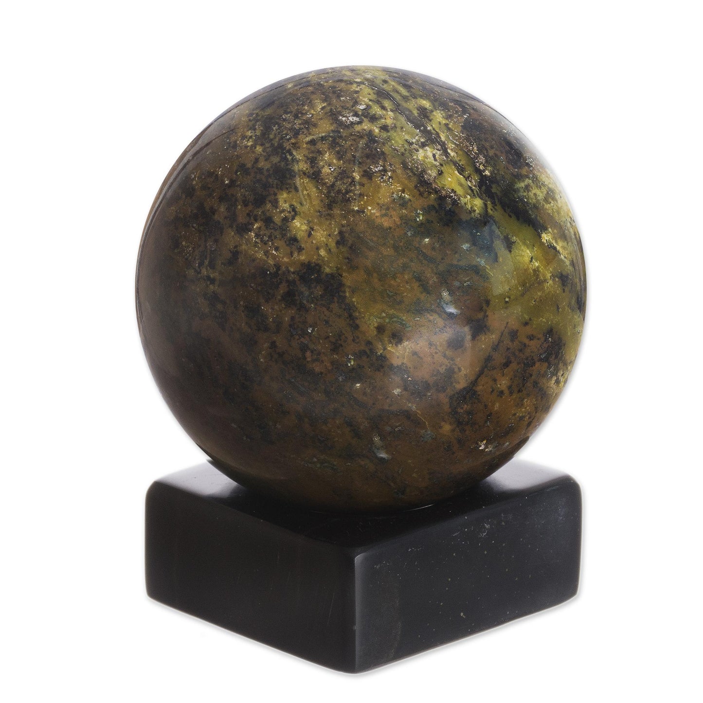 Forest Whisper Serpentine & Onyx Sculpture
