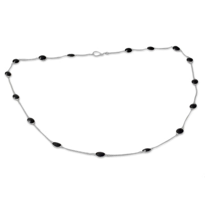 Duduma Majesty Onyx & Silver Necklace