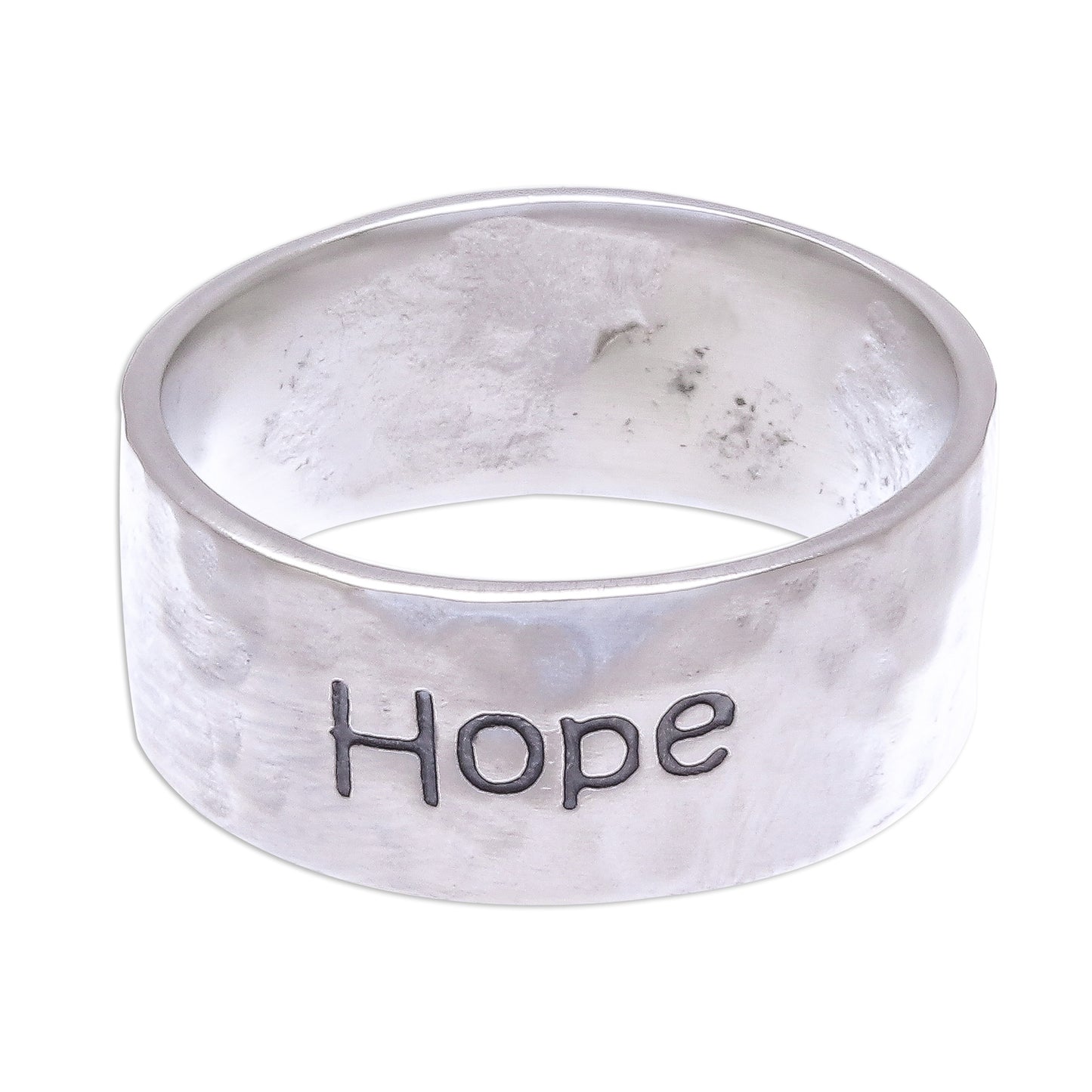 Spirit of Hope Inspirational Sterling Silver Band Ring