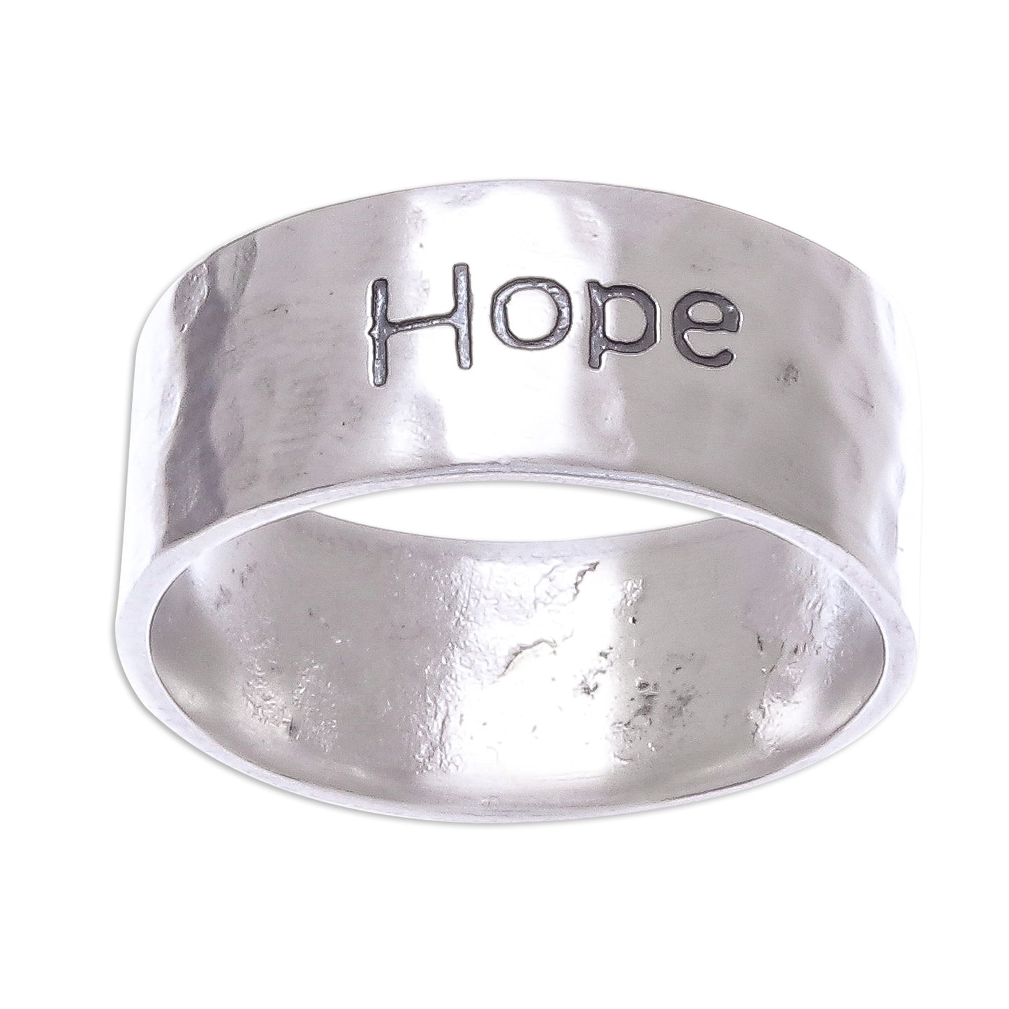 Spirit of Hope Inspirational Sterling Silver Band Ring