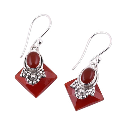 Delhi Sunset Multi-Gem Carnelian Earrings