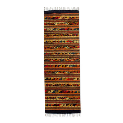 Earthtone Zapotec Wool Area Rug