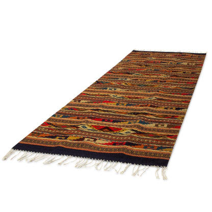 Earthtone Zapotec Wool Area Rug