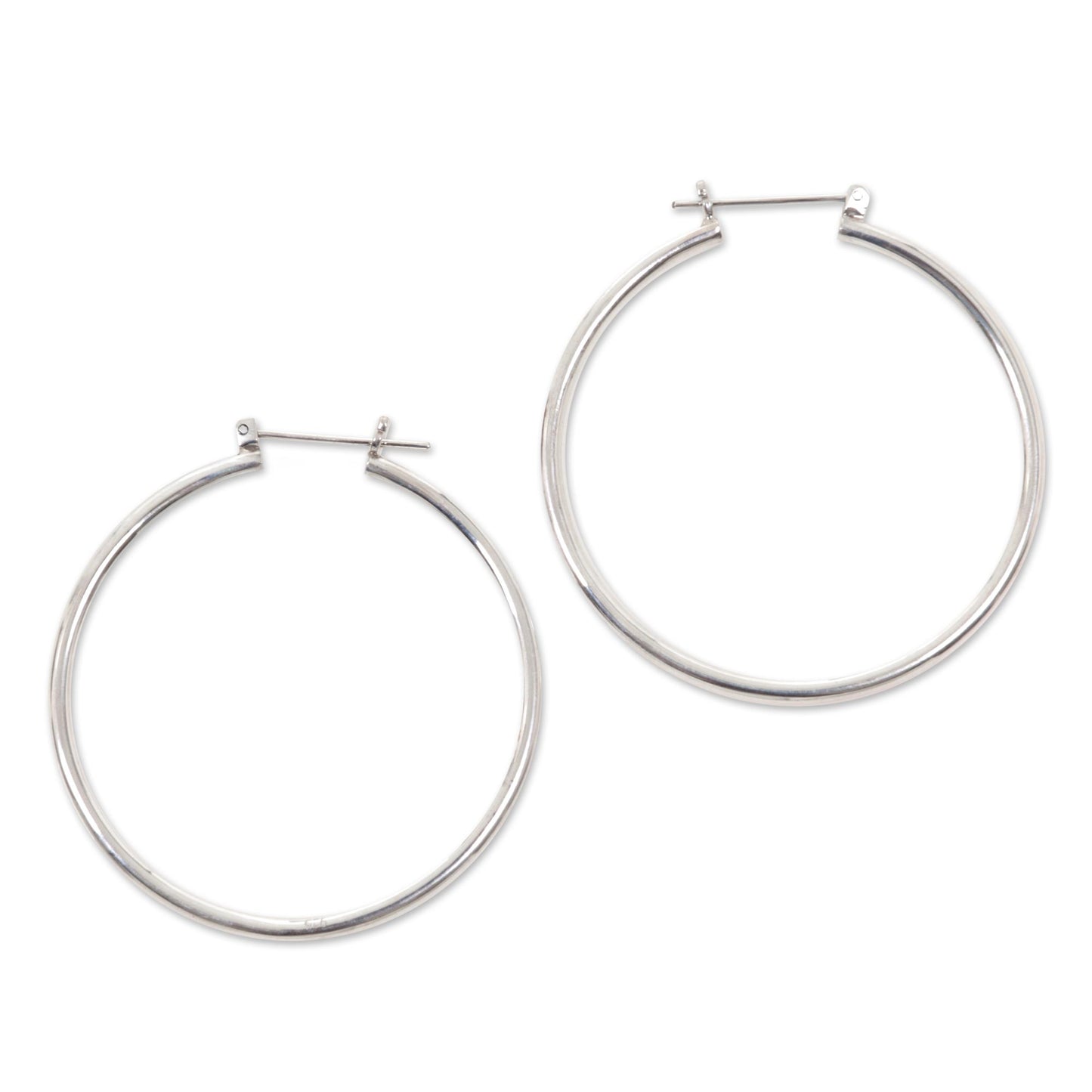 Moonlit Goddess Sterling Silver Hoop Earrings