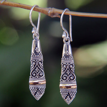 Ubud Dancer Gold & Sterling Silver Drop Earrings