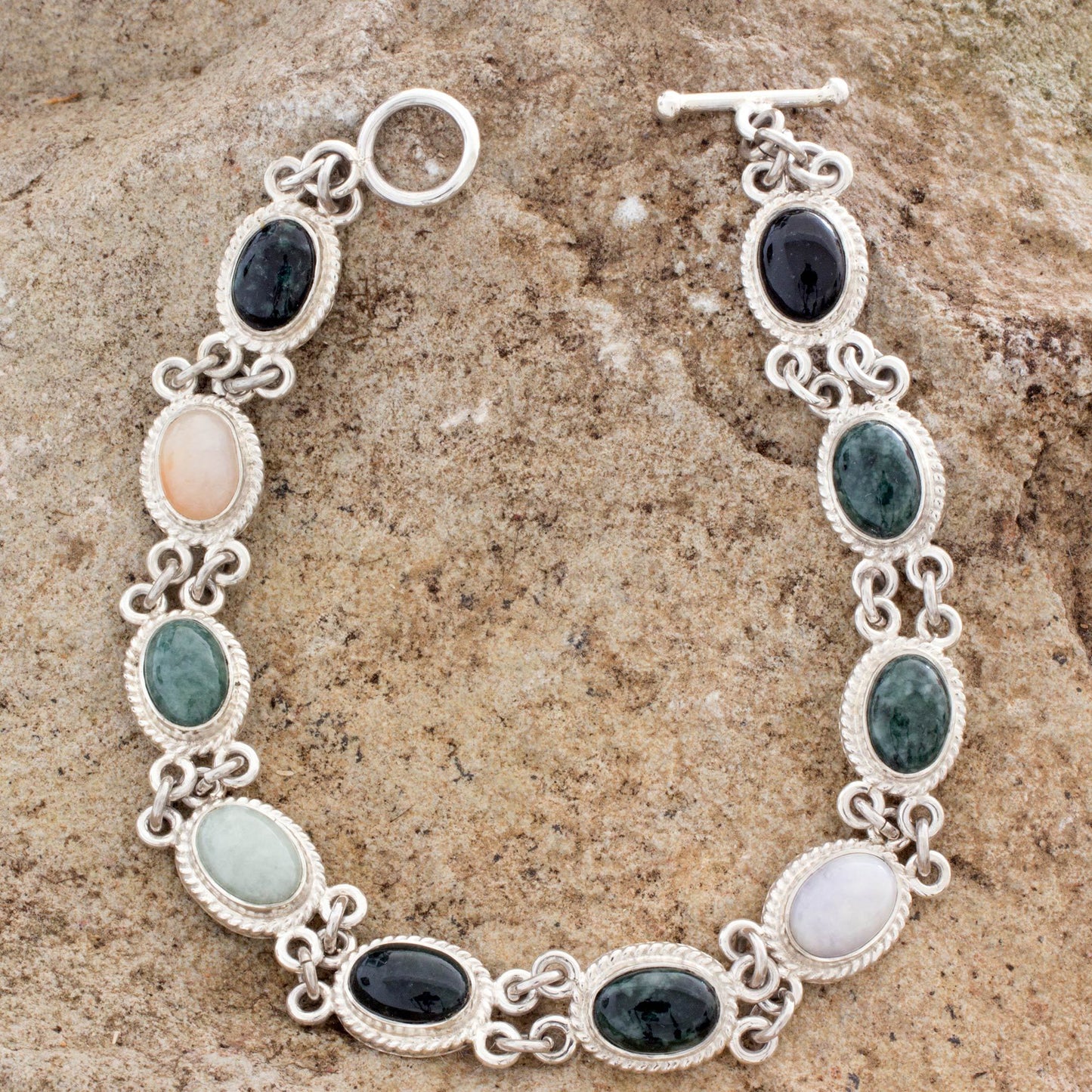 Jocotenango Jade and Yellow Quartz Bracelet