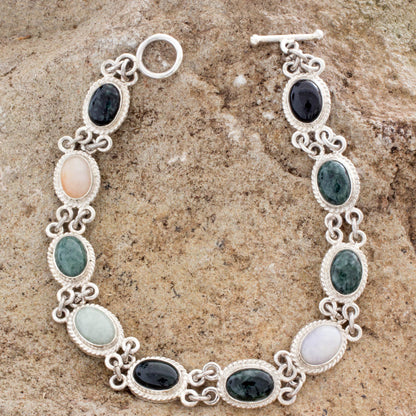 Jocotenango Jade and Yellow Quartz Bracelet