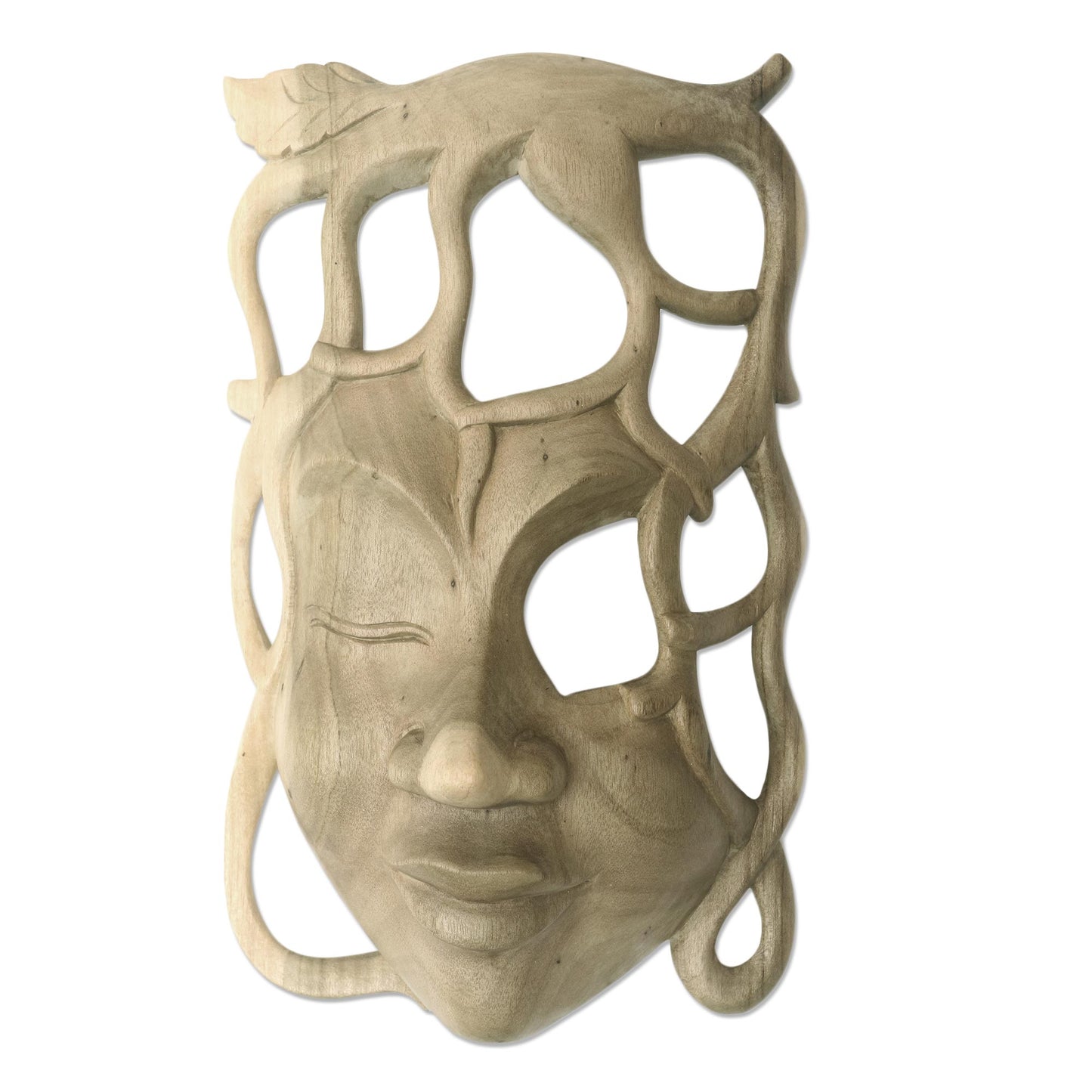 Woman of the Forest Hand Made Contemporary Wall Mask