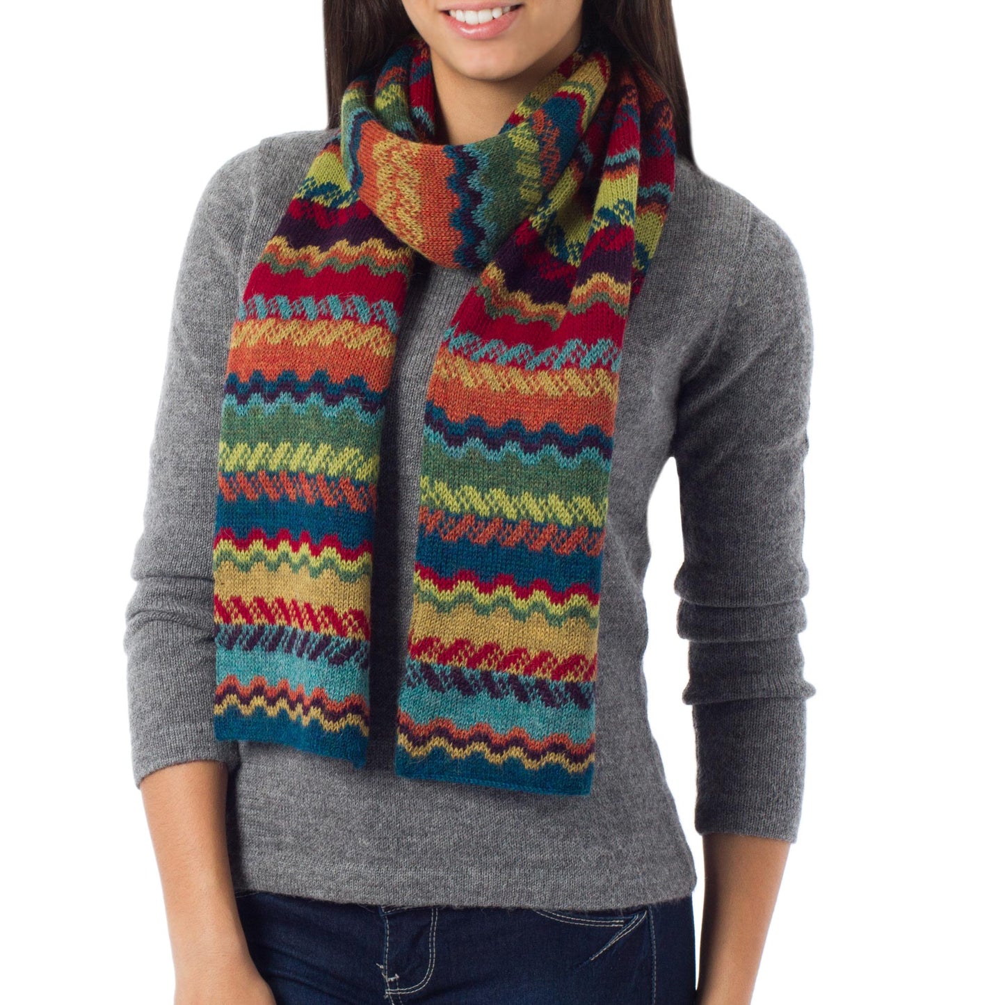 Fresh Winter Multicolor Women's Alpaca Scarf