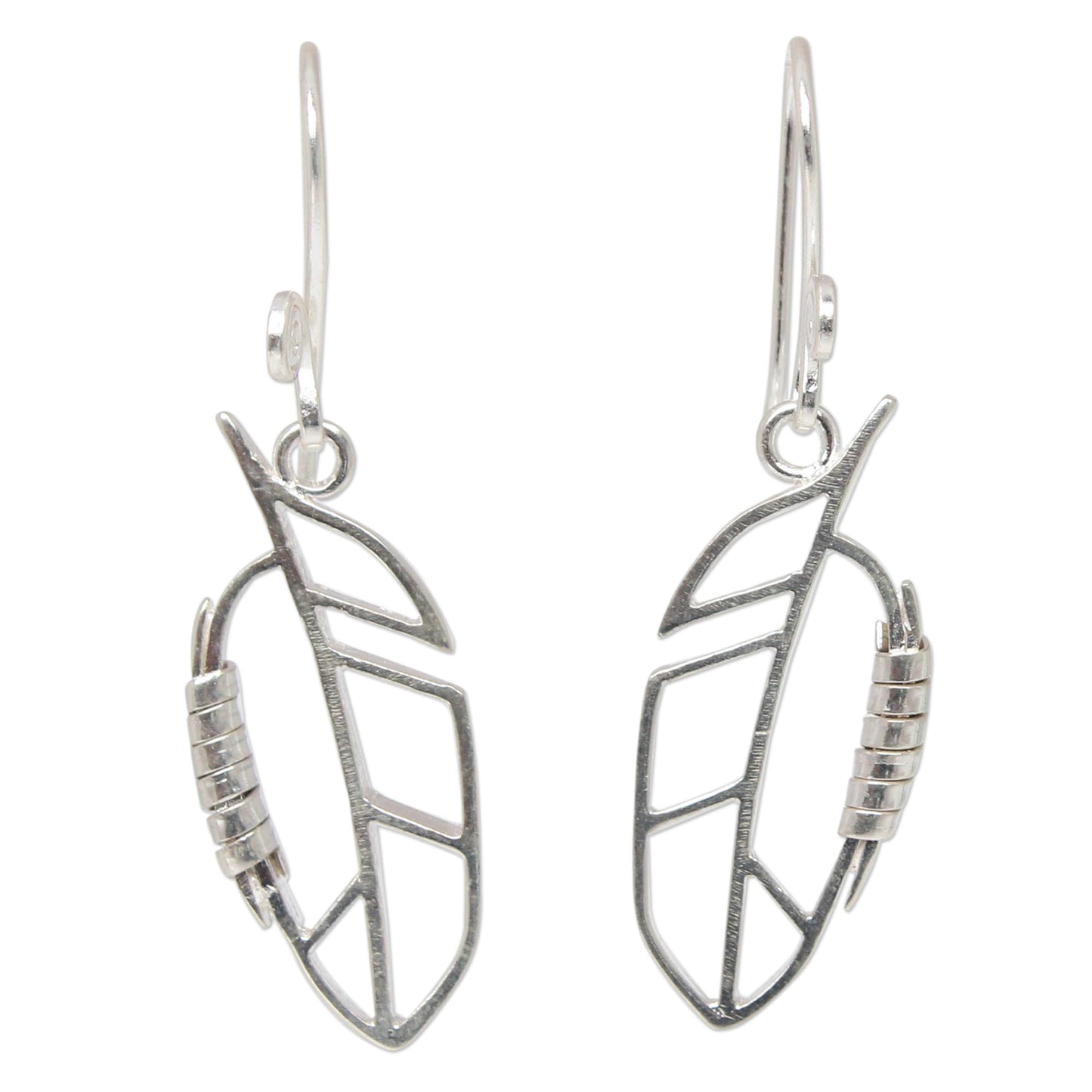 Autumn Abstraction Sterling silver dangle earrings