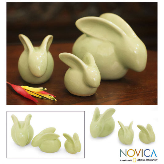 Chiang Mai Rabbits Ceramic Sculptures