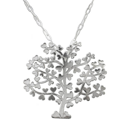 Tree of Love Sterling Silver Pendant Necklace