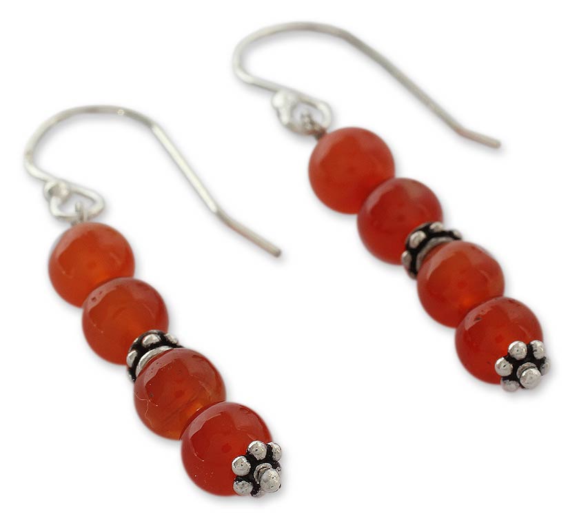 Pillars of Energy Carnelian Earrings