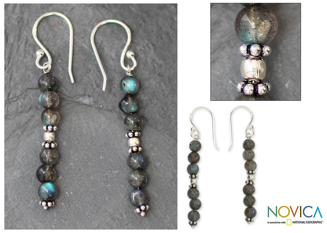 Pillars of Intuition Labradorite Earrings