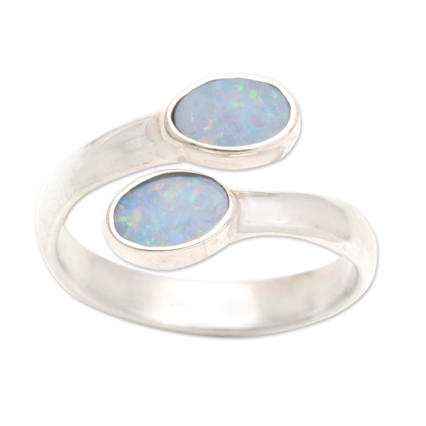 Close to You Unique Indonesian Sterling Silver and Opal Wrap Ring