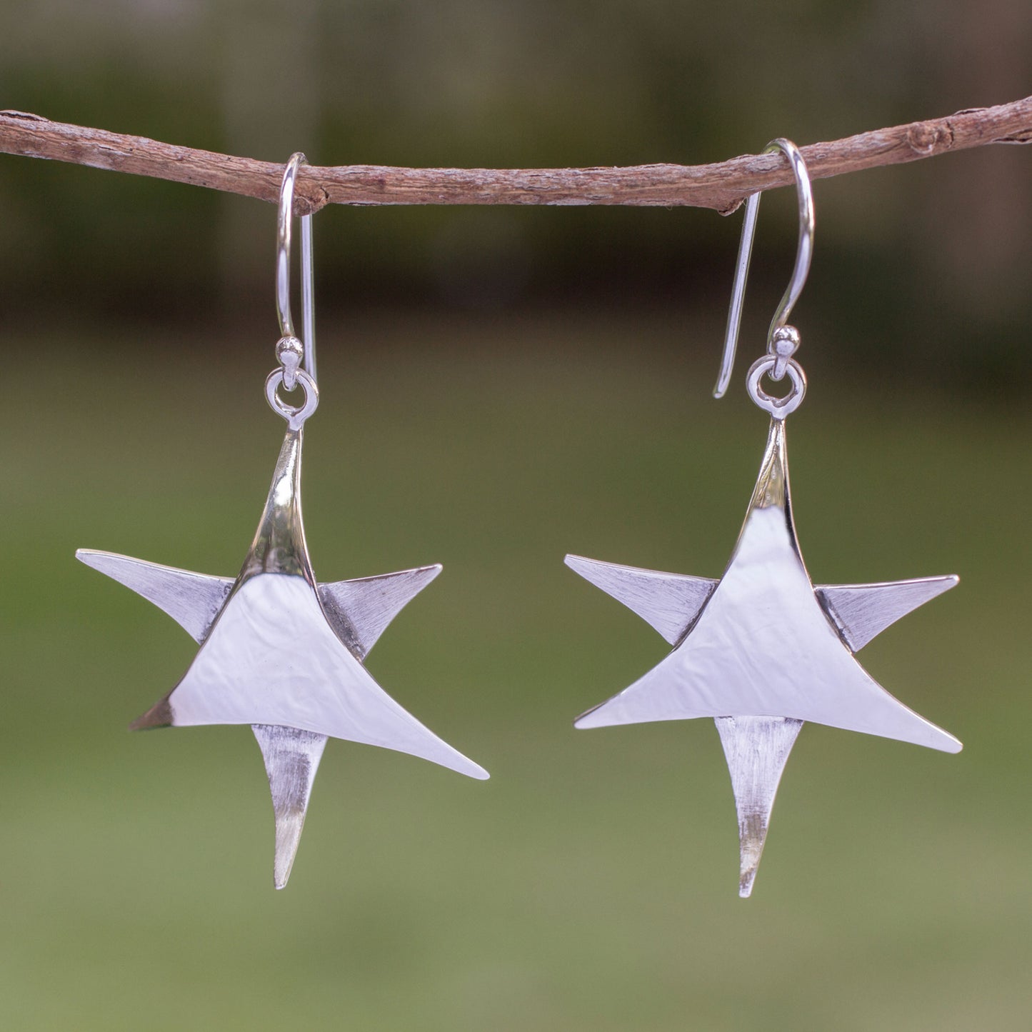 Stars over Taxco Silver Earrings