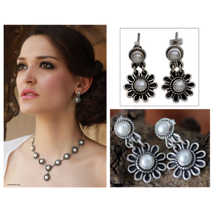 Pristine Blossom Pearl Earrings