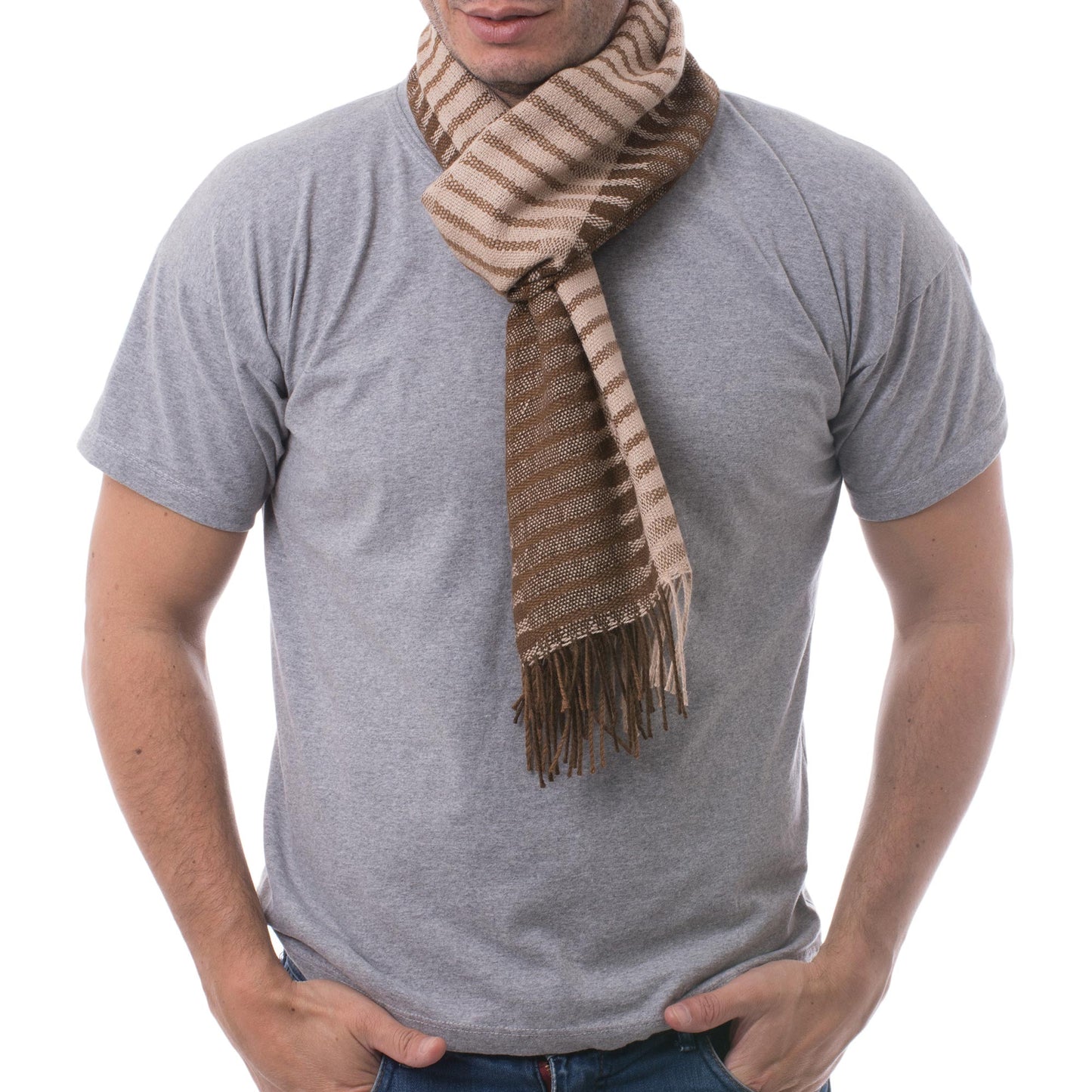 Arequipa Adventure 100% alpaca men's scarf