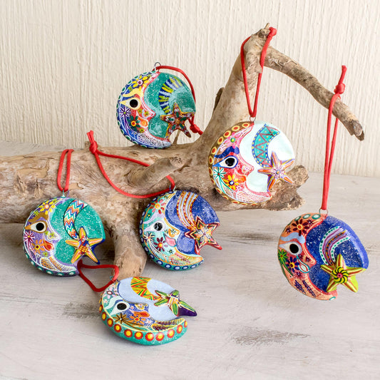 Festive Night Ceramic ornaments (Set of 6)