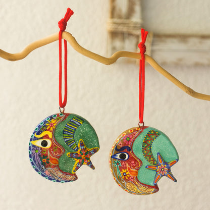 Festive Night Ceramic ornaments (Set of 6)