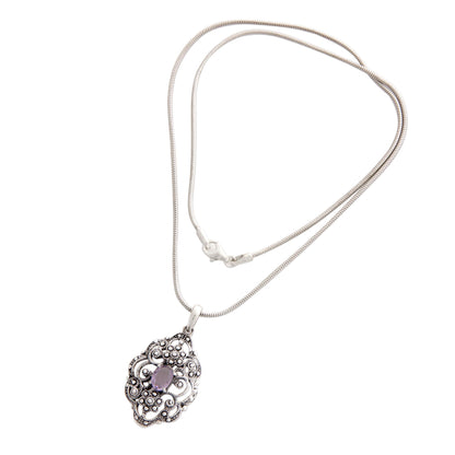 Balinese Romance Amethyst pendant necklace