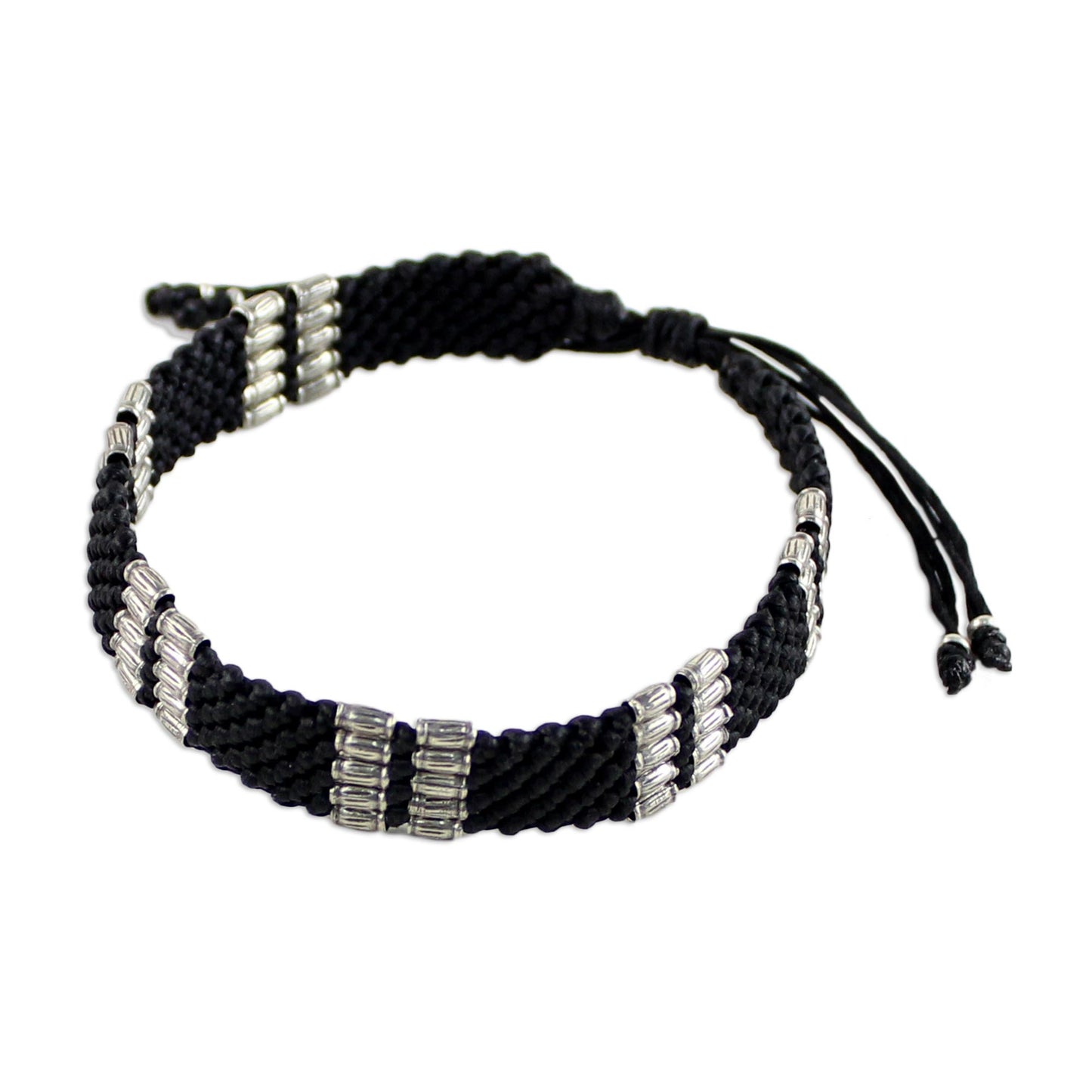 Hill Tribe Harvest Silver accent wristband bracelet