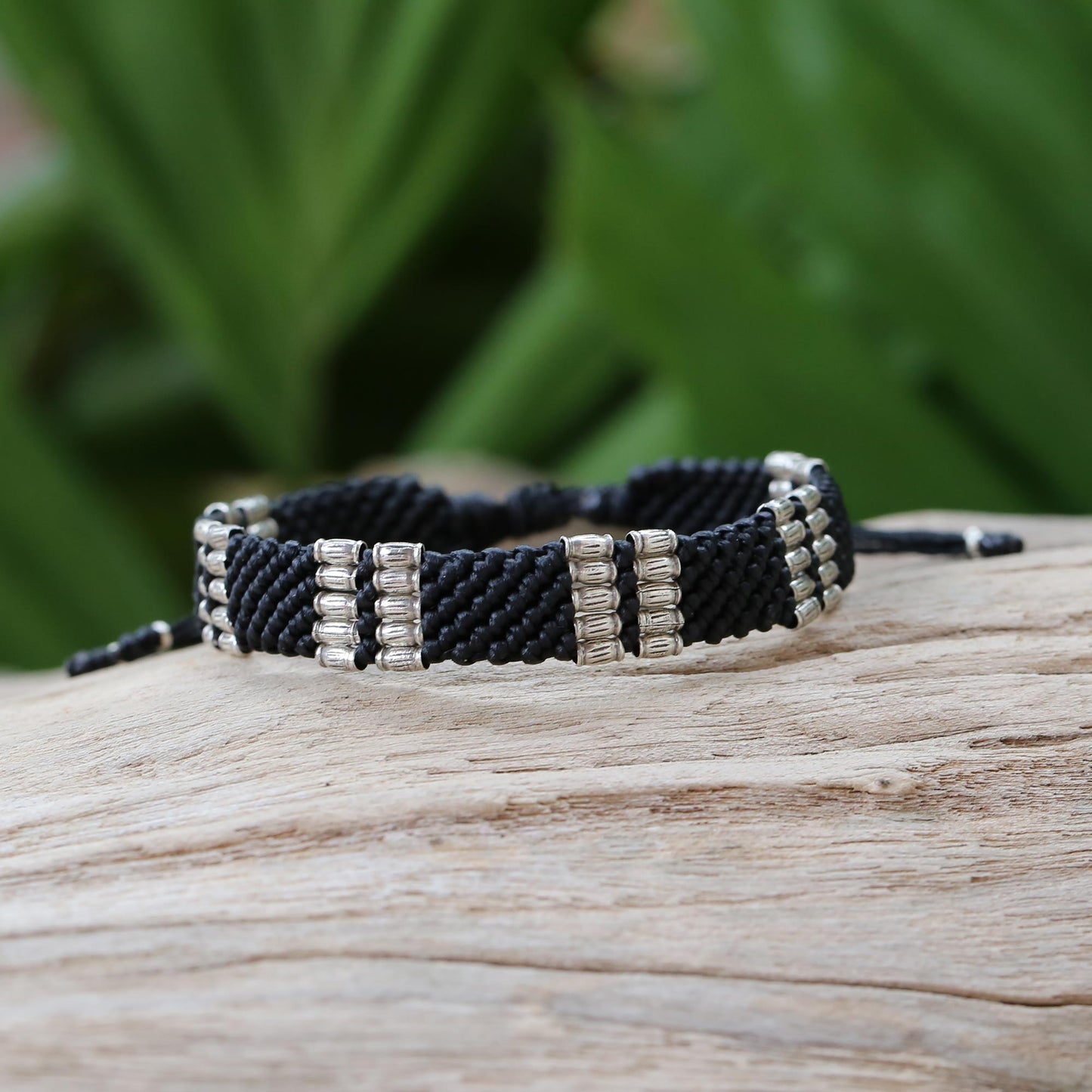 Hill Tribe Harvest Silver accent wristband bracelet