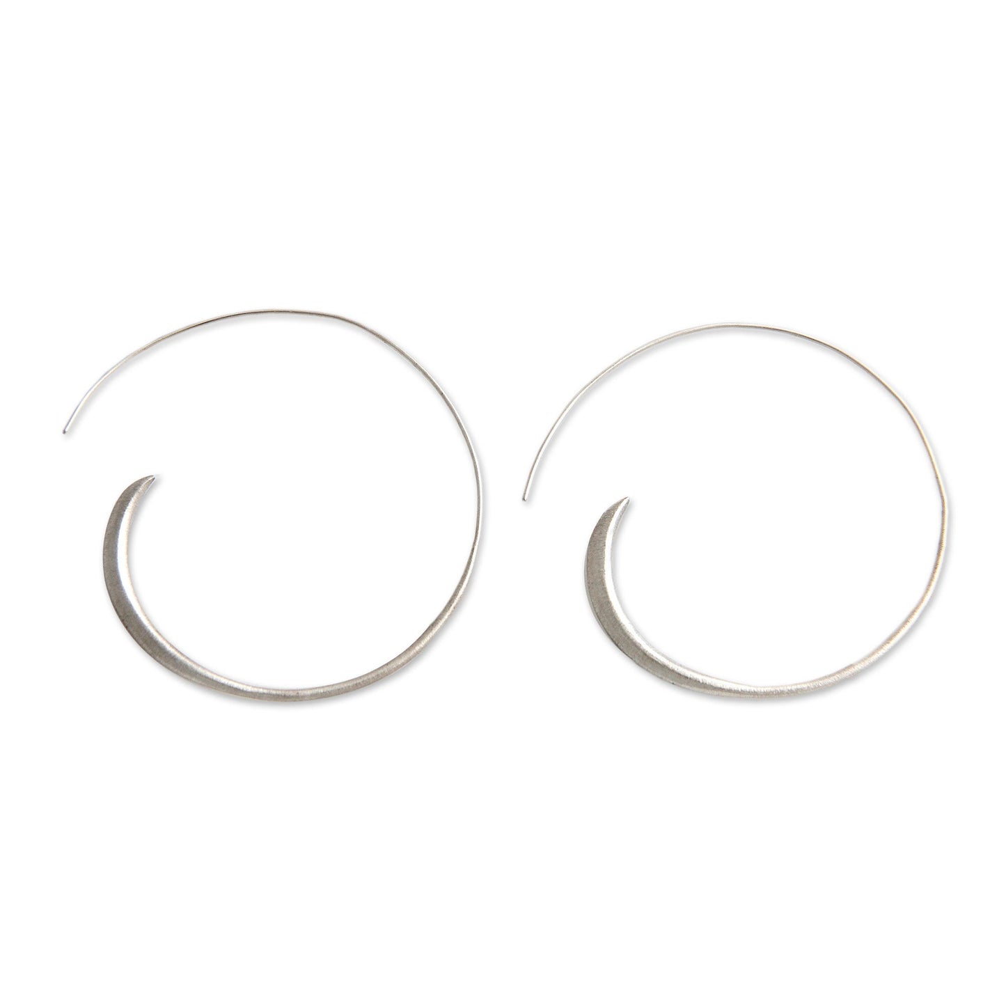 Spin Me Sterling Silver Hoop Earrings