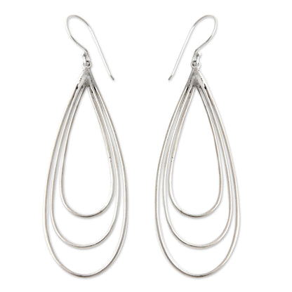 Tears of Joy Sterling Silver Dangle Earrings