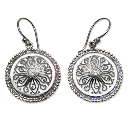 Paradise Bloom Floral Sterling Silver Dangle Earrings