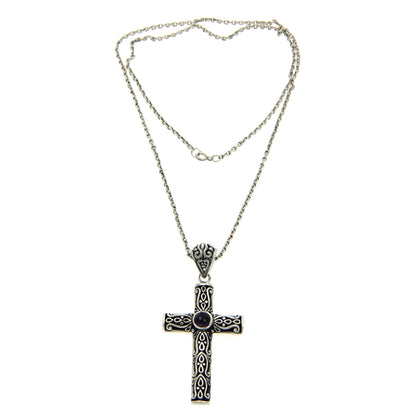 Christian Soul Amethyst cross necklace