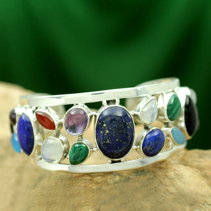 Colors of Life Gemstone Cuff Bracelet