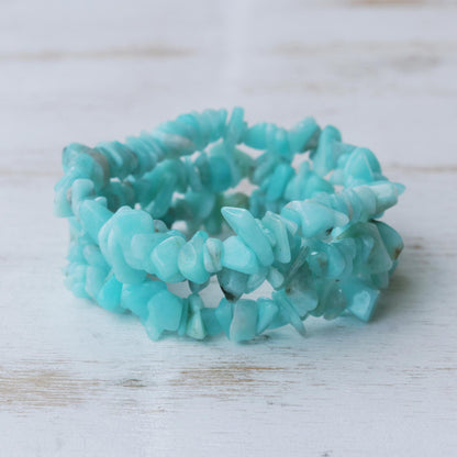 Wonders Handcrafted Beaded Amazonite Bracelets (Set of 3)