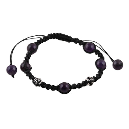 Violet Peace Macrame Bracelet