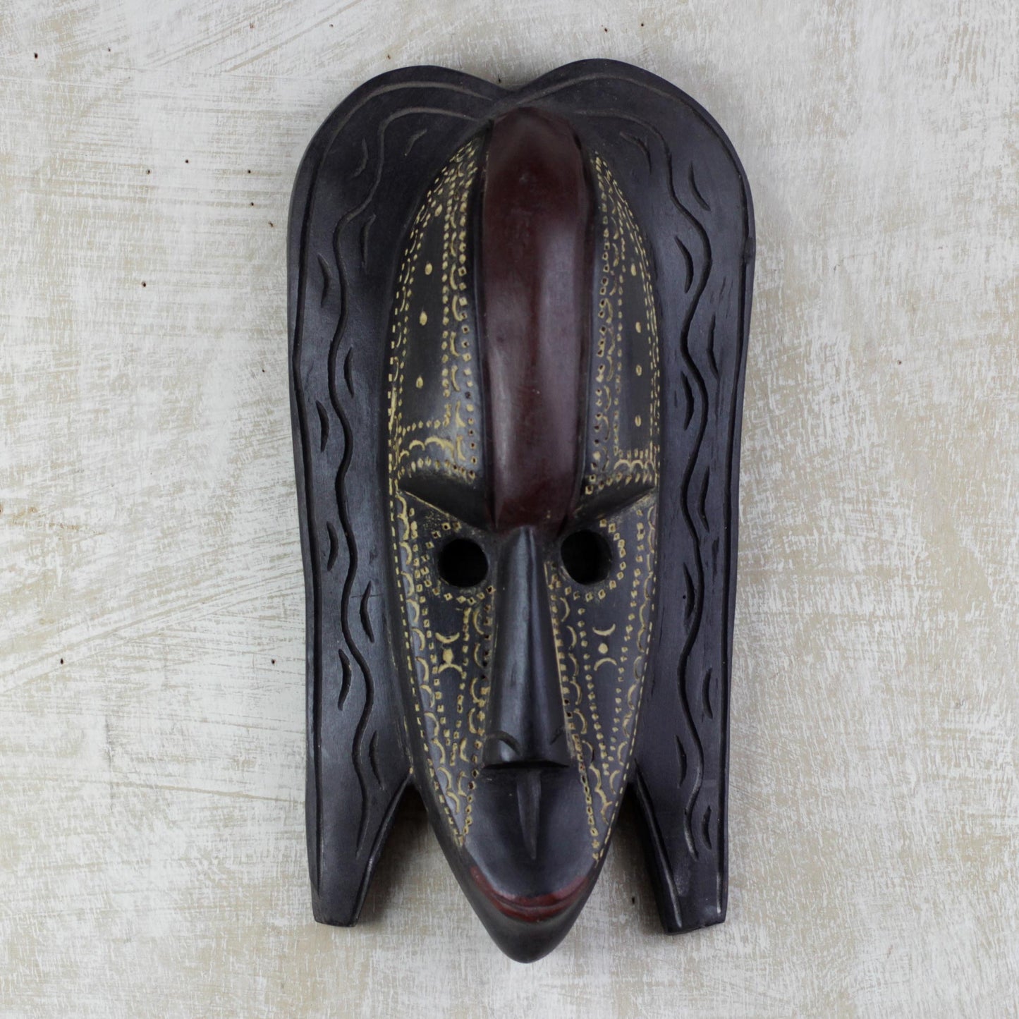 The Conqueror Artisan Crafted Wood Mask