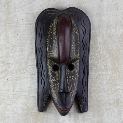The Conqueror Artisan Crafted Wood Mask