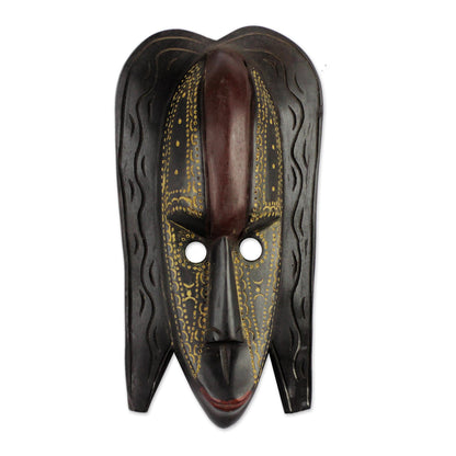 The Conqueror Artisan Crafted Wood Mask