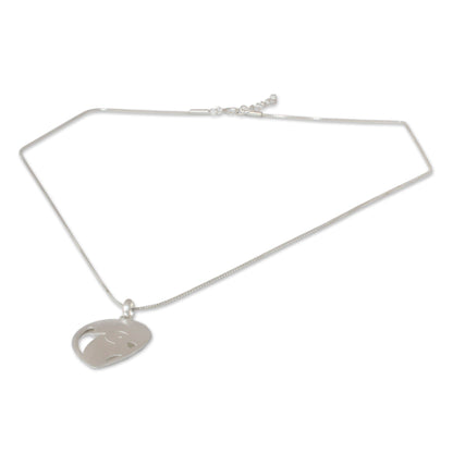 Loving Elephants Sterling Silver Pendant Necklace