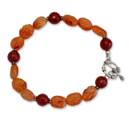 Sunset Forest Carnelian beaded bracelet