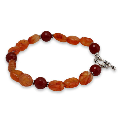 Sunset Forest Carnelian beaded bracelet