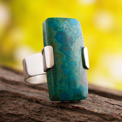 Hug Cocktail Ring Sodalite and Sterling Silver Jewelry